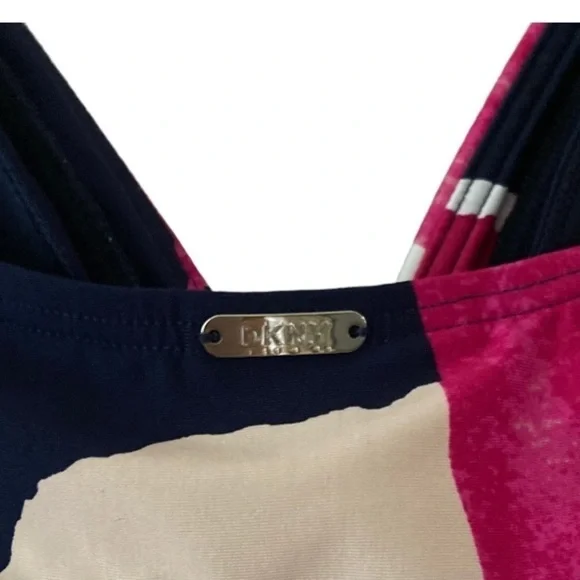 NWT DKNY Halter One Piece Swimsuit Abstract Print - Picture 10 of 14